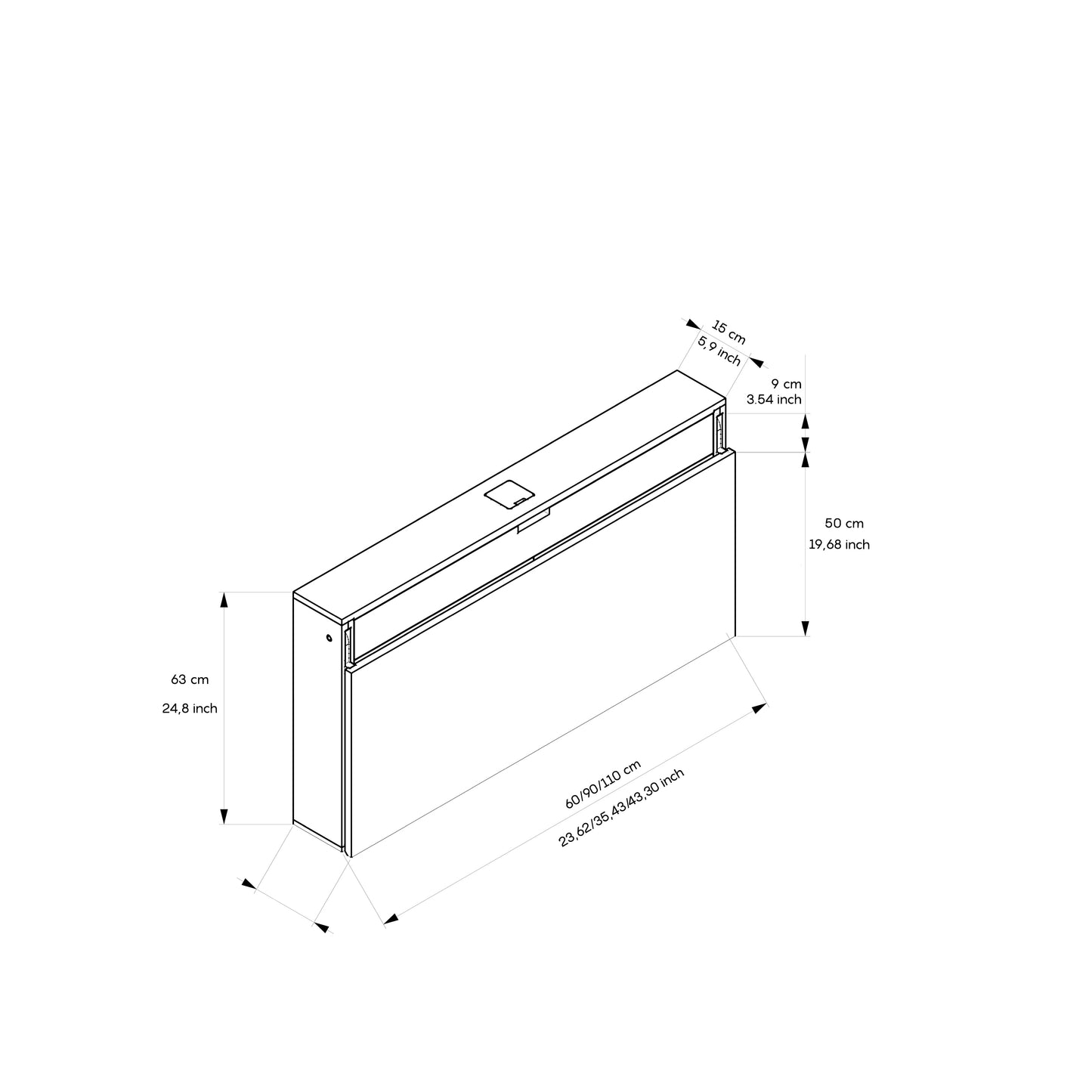 Folden Wall desk natural